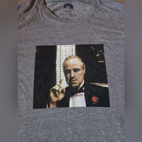 The Godfather Grey Graphic T-shirt SS Men's Size XXL PRE-OWNED - Picture 2 of 4
